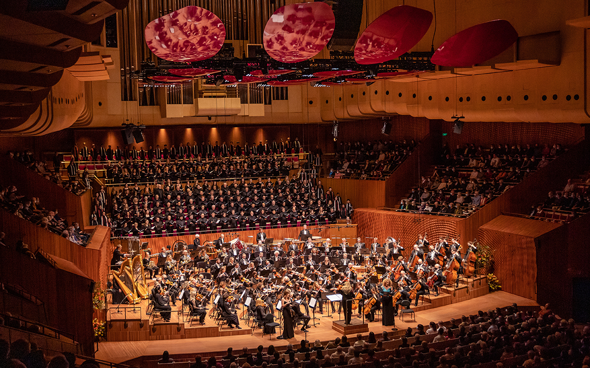 A view of the Sydney Opera House's new Concert Hall on opening night of the Sydney Symphony Orchestra Gala (photo credit: Daniel Boud)